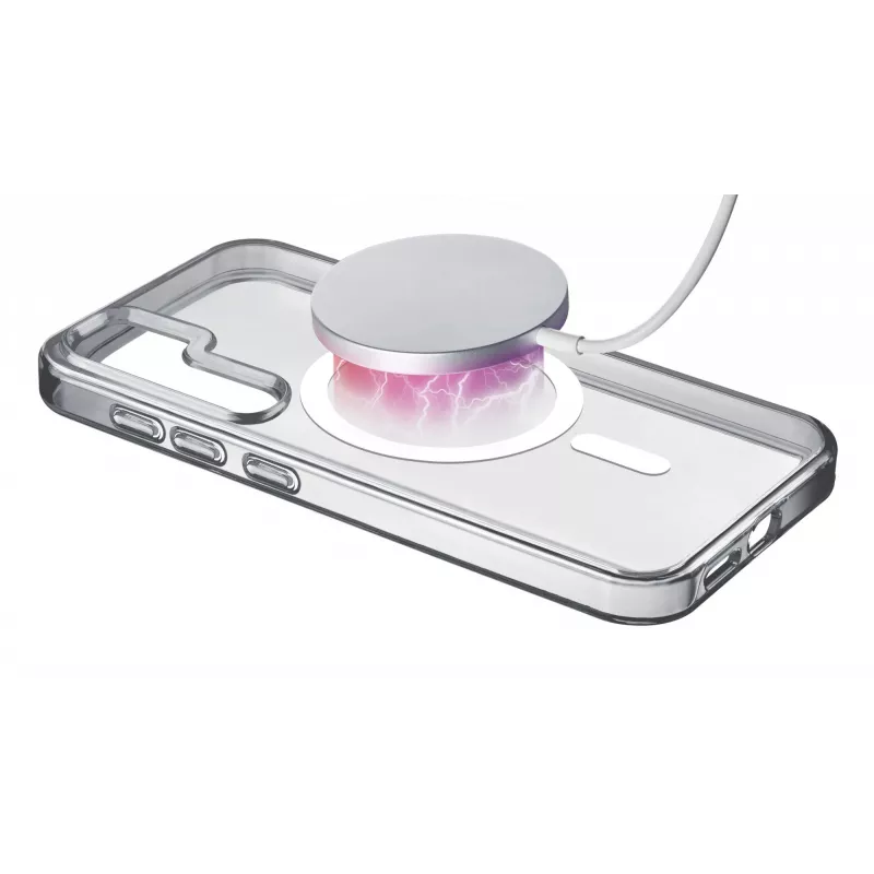 Cellularline Gloss Mag - Galaxy S25 magnetinis dėklas, skirtas įkrovimui ir prisegimui prie MagSafe įkroviklio