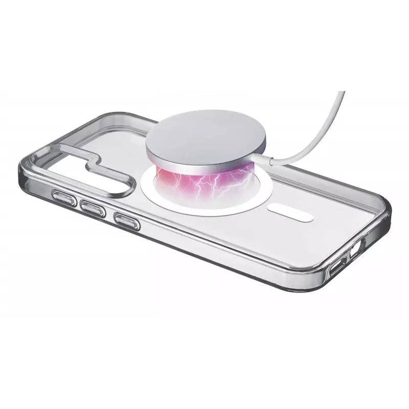 Cellularline Gloss Mag - Galaxy S25 magnetinis dėklas, skirtas įkrovimui ir prisegimui prie MagSafe įkroviklio