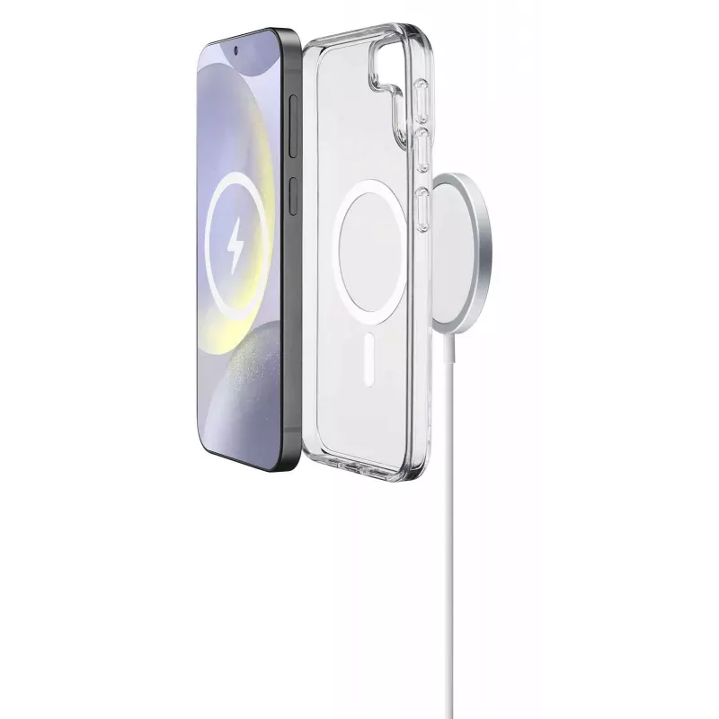 Cellularline Gloss Mag - Galaxy S25 magnetinis dėklas, skirtas įkrovimui ir prisegimui prie MagSafe įkroviklio