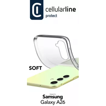Dėklas Cellularline SOFTGALA26T Samsung Galaxy A26, permatomas