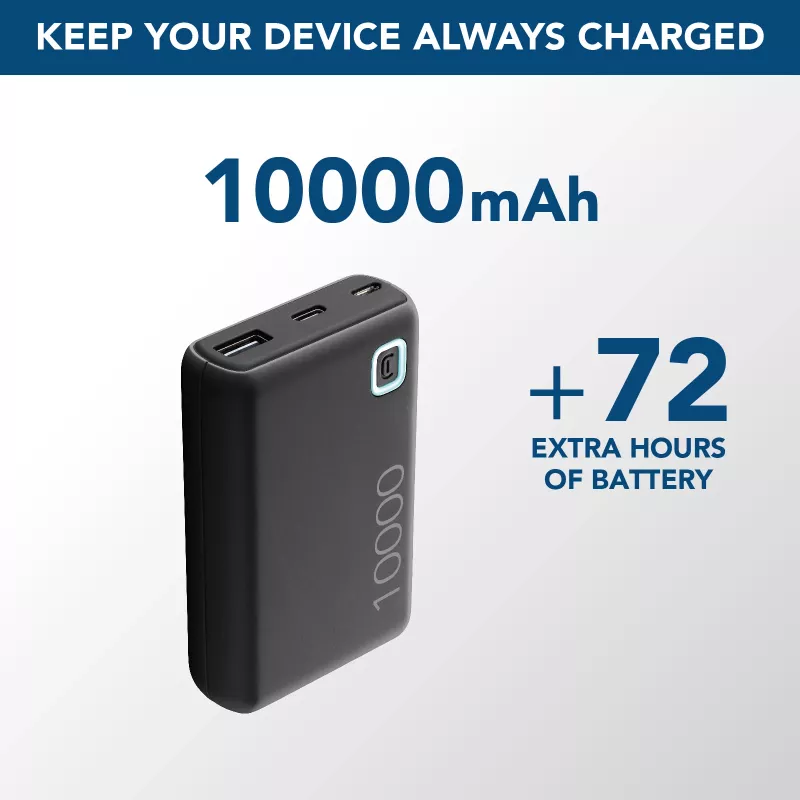 Cellularline ESSENCE TURBO 10000 Nešiojamasis įkroviklis 10000 mAh Power Delivery 20 W