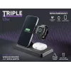 Tech Pop mobiliojo įrenginio dokinė stotelė Išmaniajam laikrodžiui išmaniajam telefonui Juoda