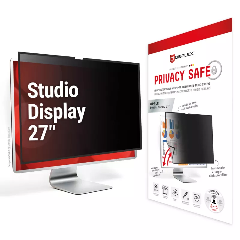 Displex PRIVACY SAFE nuimamas dvipusis privatumo filtras, skirtas 27 inch Studio Display