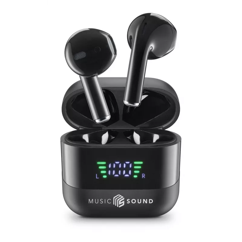 Music Sound SPARK TWS ausinės su LED ekranu