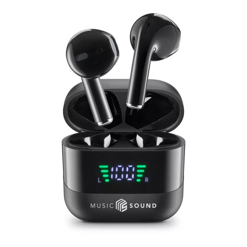 Music Sound SPARK TWS ausinės su LED ekranu