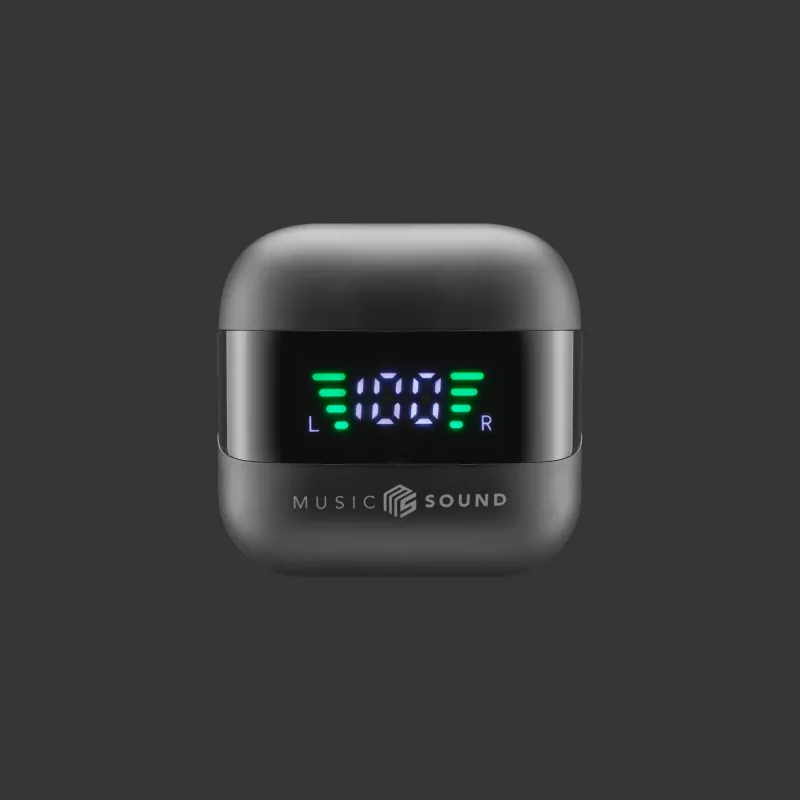 Music Sound SPARK TWS ausinės su LED ekranu