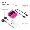 Music Sound SPARK ausinės su LED ekranu, True Wireless Stereo (TWS), skambučiams/muzikai, 66 g, ausinės, rožinės