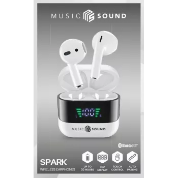 Music Sound SPARK Ausinės TWS su LED ekranu