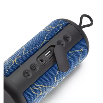 Muzikos garsas vertikalus Bluetooth garsiakalbis 5WATT, 5 W, belaidis, 0,15 m, nešiojamas mono garsiakalbis, mėlynas, cilindro formos