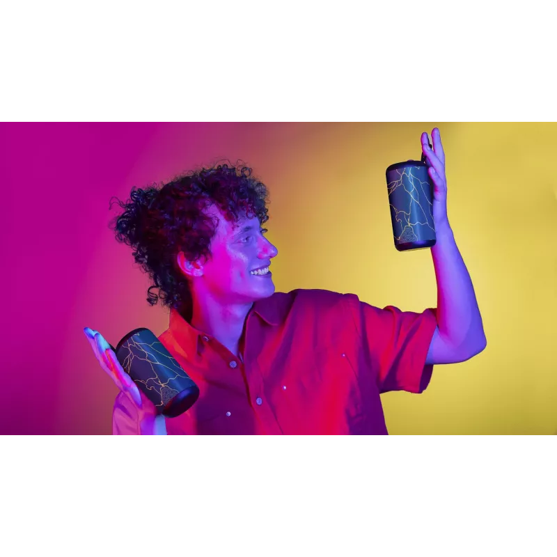 Muzikos garsas vertikalus Bluetooth garsiakalbis 5WATT, 5 W, belaidis, 0,15 m, nešiojamas mono garsiakalbis, mėlynas, cilindro formos