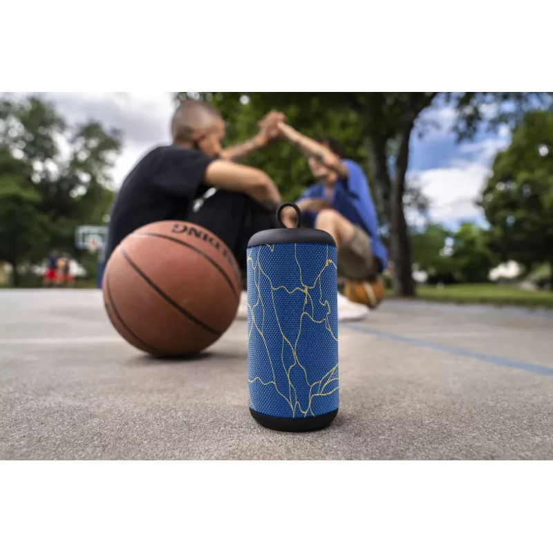 Muzikos garsas vertikalus Bluetooth garsiakalbis 5WATT, 5 W, belaidis, 0,15 m, nešiojamas mono garsiakalbis, mėlynas, cilindro formos