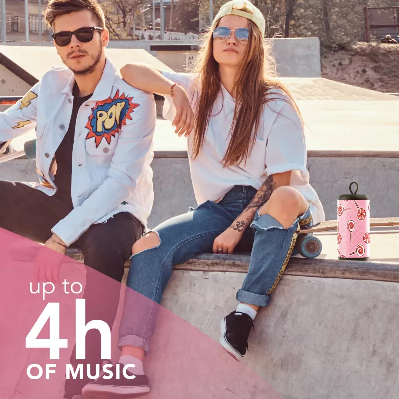 Mono Portable Speaker Music Sound Vertical Speaker rožinė