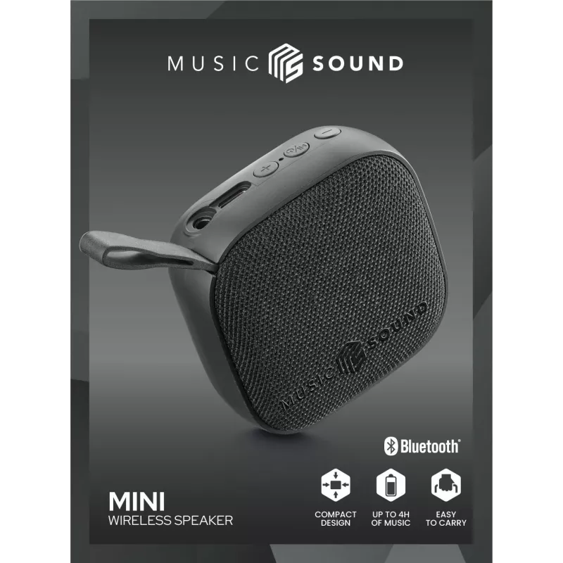 „Music Sound“ belaidis garsiakalbis, mini, kompaktiškas ir spalvingas, 3 vatų „Bluetooth“ garsiakalbis