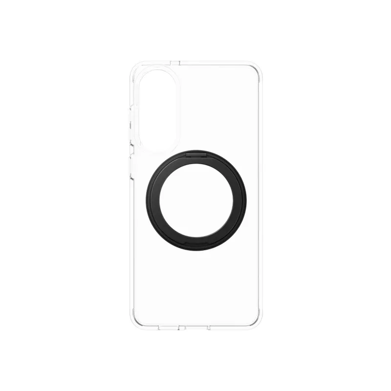 PanzerGlass CARE skaidrus dėklas su juodu stovu ir Qi Samsung Galaxy S25 Edge