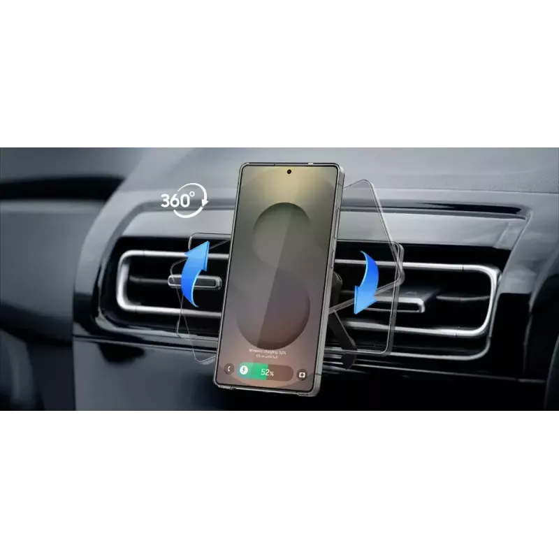 Automobilinis magnetinis belaidis įkroviklis Samsung Qi2 GP-PWU025WIBBW — išmaniesiems telefonams (reikalingas magnetinis dėklas), juodas