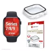 “Displex” 10H grūdintas stiklas, skirtas “Apple Watch 9/8/7” (41 mm), viso korpuso dėklas, IP68, užsegamas, permatomas