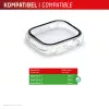 “Displex” 10H grūdintas stiklas, skirtas “Apple Watch 9/8/7” (41 mm), viso korpuso dėklas, IP68, užsegamas, permatomas