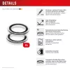Displex Premium kameros objektyvo stiklas, iPhone 16e/17e, 2 vnt., 10H, pavieniai žiedai, DLC, skaidrus, greitas montavimas