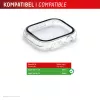 Ekrano apsauga PanzerGlass Displex 10H, skirta Apple Watch 11/10 42 mm, visą korpusą dengiantis grūdintas stiklas, IP68, užsegama, juoda matinė