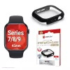 Displex 10H grūdintas stiklas Apple Watch 9/8/7 (45 mm), pilno korpuso dėklas, IP68, užsegamas, juodas matinis