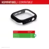 Displex 10H grūdintas stiklas Apple Watch 9/8/7 (45 mm), pilno korpuso dėklas, IP68, užsegamas, juodas matinis