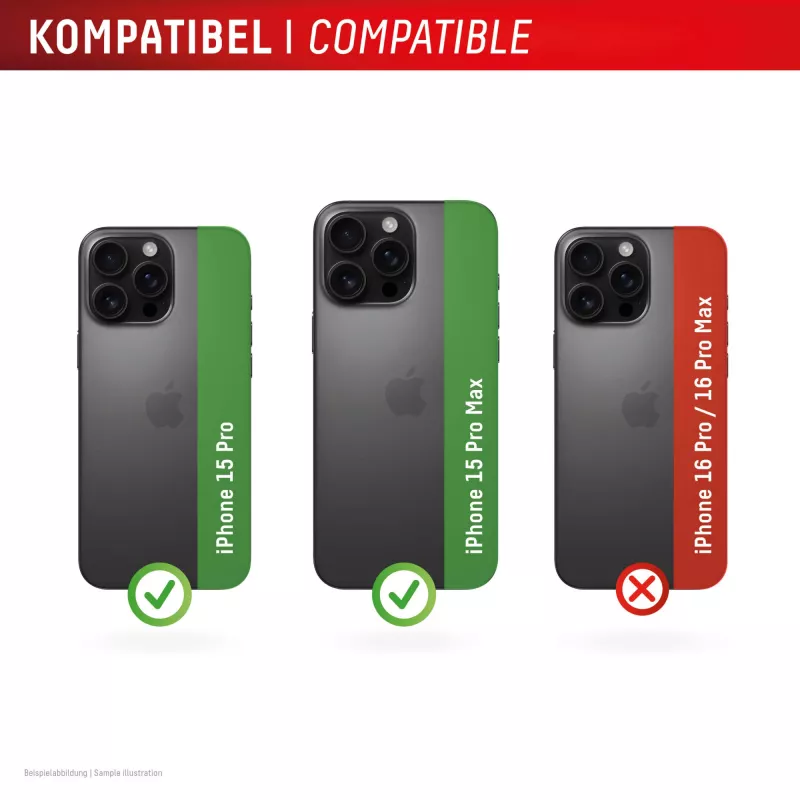 Displex Premium fotoaparato objektyvo stiklas, iPhone 15 Pro/15 Pro Max, 10H, pavieniai žiedai, DLC, skaidrus, greitas montavimas