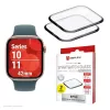Displex Unbreakable Full Cover Smart Glass apsauginė plėvelė Apple Watch 11/10 (42mm), 2 vnt., itin plona, nuo krašto iki krašto, Eco Mount