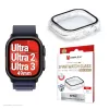 Ekrano apsauga PanzerGlass Displex 10H, skirta Apple Watch Ultra 3 / Ultra 2 / Ultra (49 mm) — viso korpuso, IP68, užsegama, skaidri