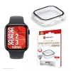 Displex 10H grūdintas stiklas, skirtas Apple Watch SE3/SE2/SE (40 mm), viso korpuso apsauga, IP68, užsegamas, permatomas