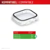 Displex 10H grūdintas stiklas, skirtas Apple Watch SE3/SE2/SE (40 mm), viso korpuso apsauga, IP68, užsegamas, permatomas