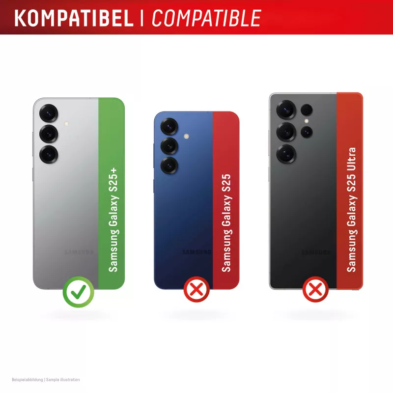 Displex Premium Camera Lens Glass, Samsung Galaxy S25+, 10H, Single Rings, DLC, permatomas, Quick Mount