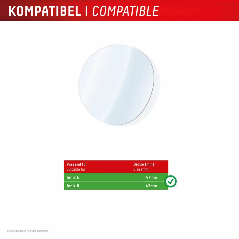 Ekrano apsauginis stiklas Compulocks Displex 9H, skirtas Garmin fenix 8 / fenix E (47 mm) – 2 vnt., itin plonas, berėmis, neatspindintis dėmių