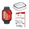 PanzerGlass Displex 10H grūdinto stiklo pilno korpuso dėklas Apple Watch SE/SE2/SE3 44mm, IP68, užsegamas, permatomas