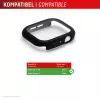Displex 10H grūdintas stiklas Apple Watch 11/10 (46mm), viso korpuso apsauga, IP68, užsegamas, juodas matinis