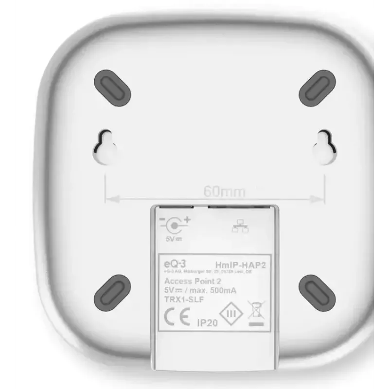 Belaidis prieigos taškas HomeMatic Access Point 2 HmIP-HAP2 baltas, skirtas HomeMatic IP sistemoms nustatyti ir valdyti