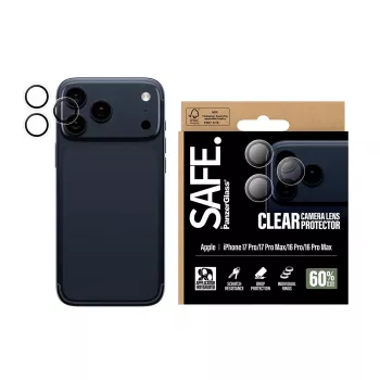 PanzerGlass SAFE. by ® Camera Lens Protector Transparent iPhone 17 Pro | iPhone 17 Pro Max | iPhone 16 Pro | 16 Pro Max