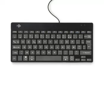 Ergonominė klaviatūra R-Go Tools R-Go Compact Break, kompaktiška klaviatūra su pertraukų programine įranga, AZERTY (FR), laidinė, juoda