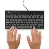Ergonominė klaviatūra R-Go Tools R-Go Compact Break, kompaktiška klaviatūra su pertraukų programine įranga, AZERTY (FR), laidinė, juoda