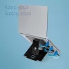“R-Go Tools” nešiojamojo kompiuterio stovas “R-Go Riser Flexible”, reguliuojamas sulankstomas nešiojamojo kompiuterio pakėlimo stovas, ergonomiškas, “Hylite” aliuminis, juodas