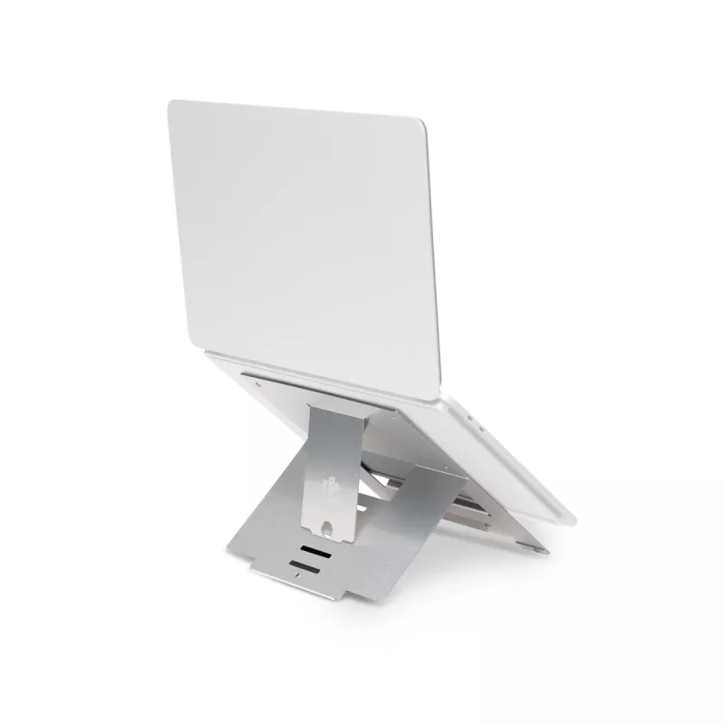 R-Go Tools Laptop stovas R-Go Riser Flexible, reguliuojamas sulankstomas nešiojamojo kompiuterio stovas, ergonomiškas, Hylite aliuminis, sidabrinis