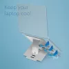 R-Go Tools Laptop stovas R-Go Riser Flexible, reguliuojamas sulankstomas nešiojamojo kompiuterio stovas, ergonomiškas, Hylite aliuminis, sidabrinis