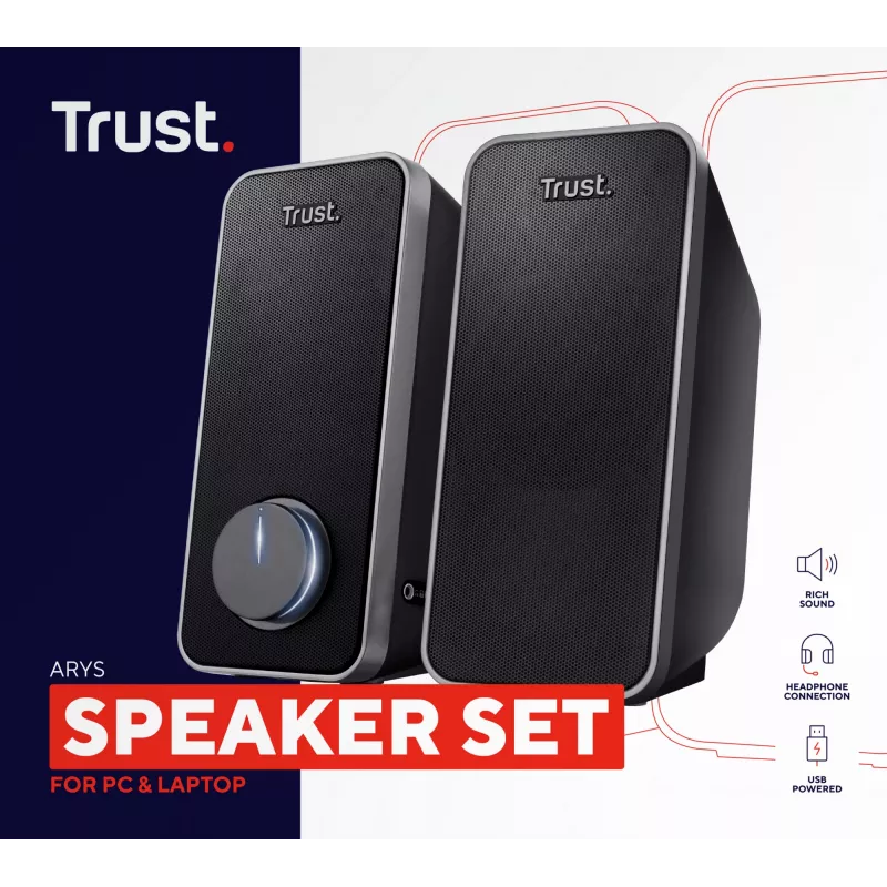 Trust 20179 garsiakalbis Juodas Laidinis 14 W
