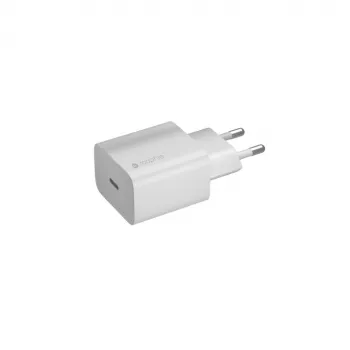 mophie sieninis adapteris-USB-C-20W-baltas-EU, vidaus, kintamoji srovė, belaidis įkrovimas, balta