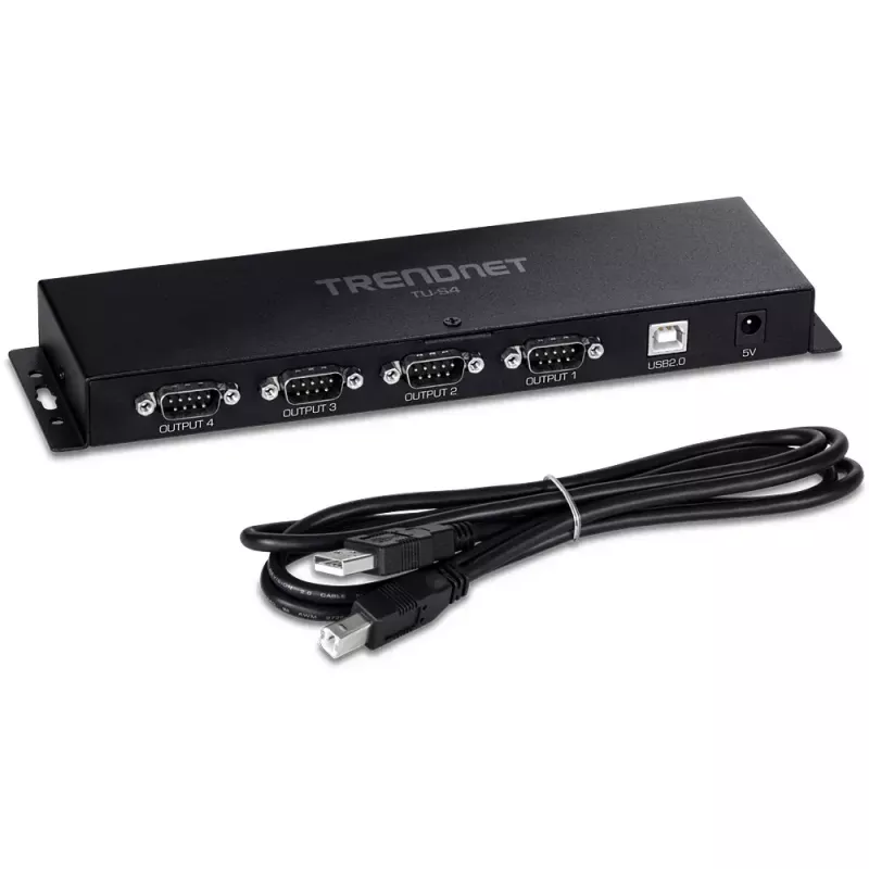 Sąsajos plokštės adapteris RS-232 Trendnet TU-S4 USB Type-B lizdas juodas
