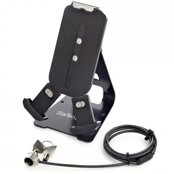 StarTech.com Secure Tablet Stand w/ K-Slot kabelis Lock - Locking Tablet Holder for 7.9 inch-13 inch Tablets - Universal Adjustable Tablet Mount for Desk/Surface - Lockable Anti-Theft Security Mount