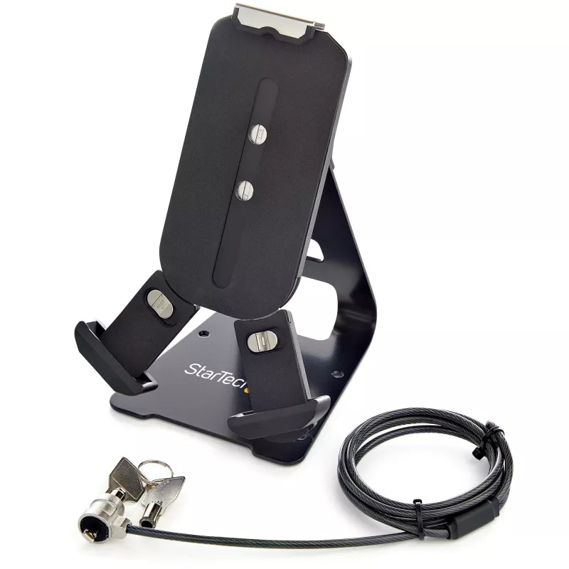 StarTech.com Secure Tablet Stand w/ K-Slot kabelis Lock - Locking Tablet Holder for 7.9 inch-13 inch Tablets - Universal Adjustable Tablet Mount for Desk/Surface - Lockable Anti-Theft Security Mount