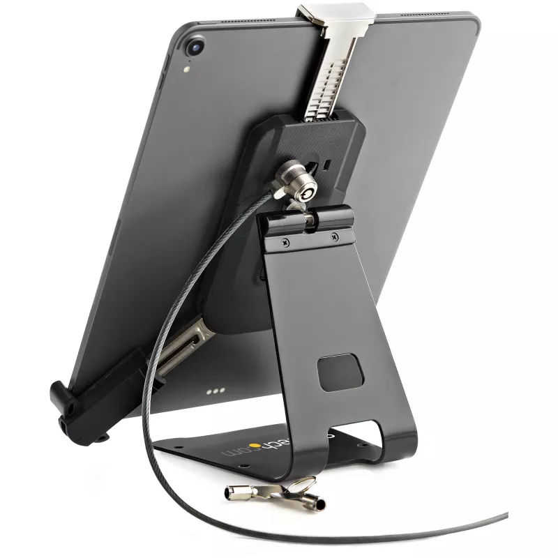 StarTech.com Secure Tablet Stand w/ K-Slot kabelis Lock - Locking Tablet Holder for 7.9 inch-13 inch Tablets - Universal Adjustable Tablet Mount for Desk/Surface - Lockable Anti-Theft Security Mount