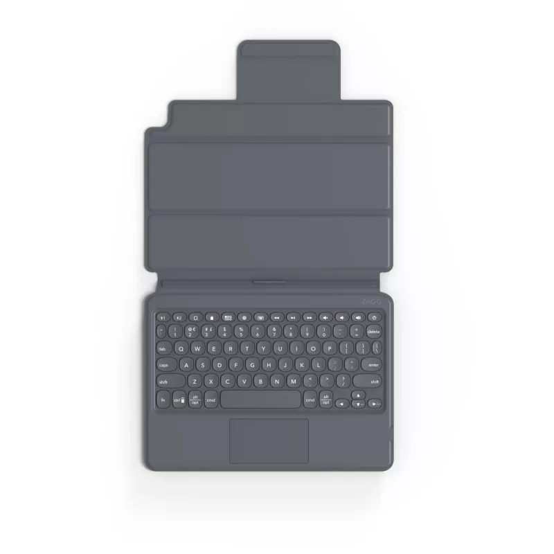 ZAGG klaviatūra Pro Keys su jutikline dalimi-Apple-iPad 10.2-Juoda/Pilka-Vokiška