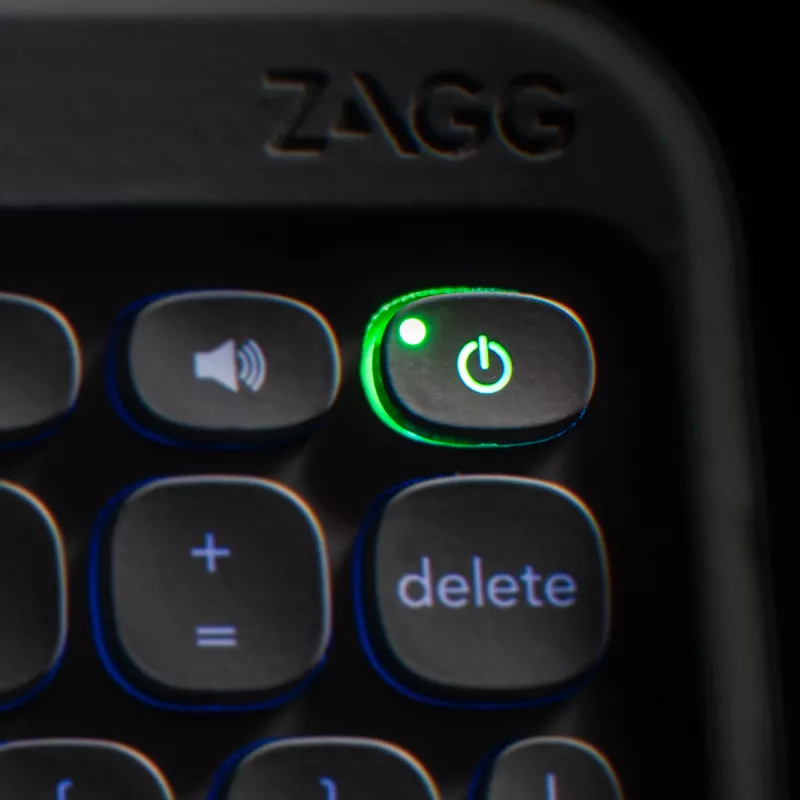 ZAGG klaviatūra Pro Keys su jutikline dalimi-Apple-iPad 10.2-Juoda/Pilka-Vokiška