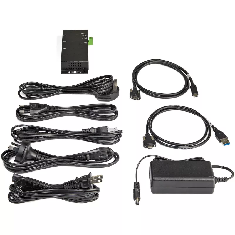 StarTech.com 4 prievadų USB C šakotuvas 10 Gb/s – metalinis pramoninis USB-C šakotuvas – 2x USB-C ir 2x USB-A – ESD apsauga nuo viršįtampių – USB-C arba USB-A priegloba – maitinamas montuojamas USB 3.2 Gen 2 Type-C šakotuvas